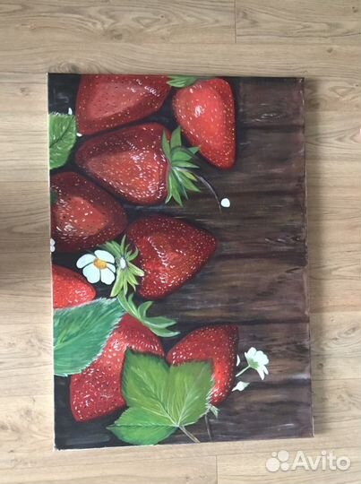Картина Клубника на подрамнике