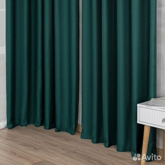 Портьеры рогожка Орфей Виридиан шторы