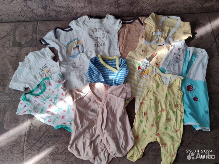 Вещи пакетами на мальчика 56-74 включительно