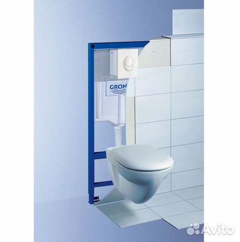 Инсталляция Grohe с белой клавишей