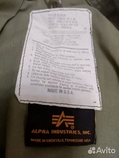 Alpha industries m65 made in Usa