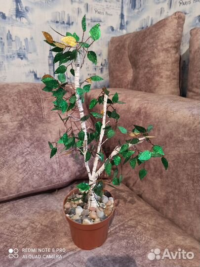 Осенняя подделка Березка