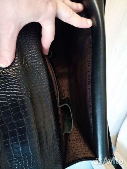 Мужской кожаный портфель Fabi