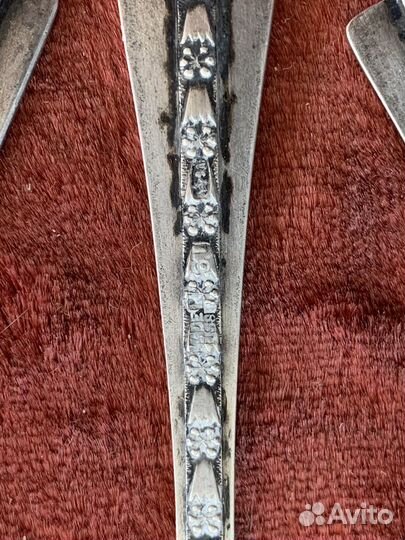 Серебряные ложки кофейные СССР 916 проба звезда