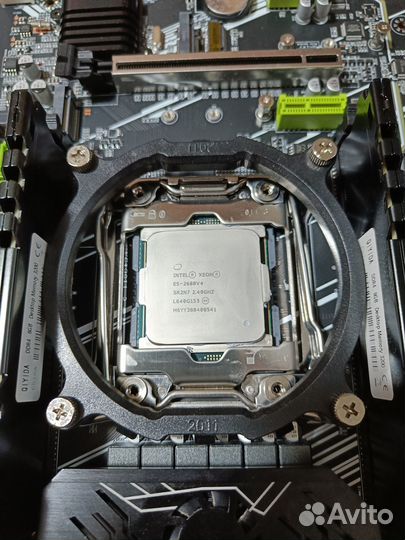 Материнская плата + Xeon E5 2680v4 (14 ядер) +DDR4