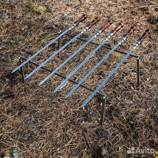 Набор шампуров 500 мм (6 шт. в чехле + таганок)