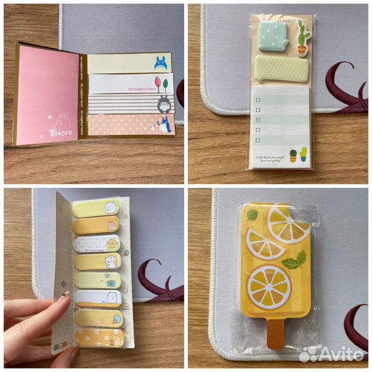 Коробка с цветными стикерами