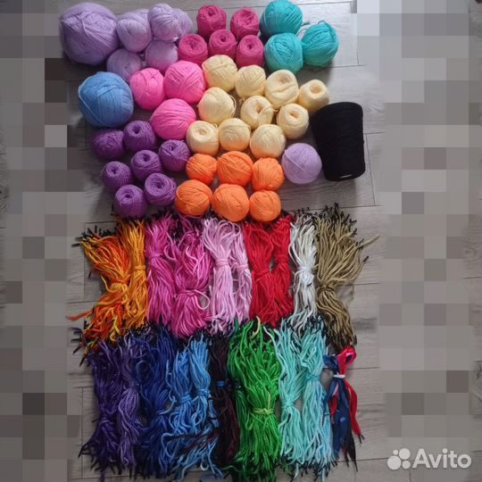 Пряжа для вязания, шнурки для творчества