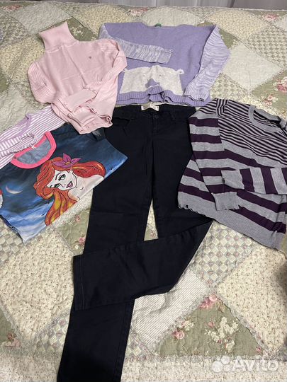 Джинсы кофты 140-150