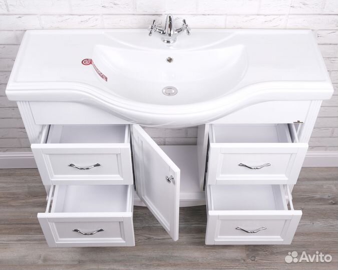 Мебель для ванной ValenHouse Эллина 120 белая, 4 я