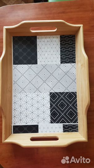Поднос деревянный бу