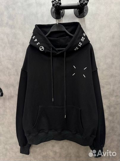 Худи Maison Margiela черное оверсайз (хит 2024)