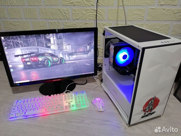 Игровой Пк на Intel i7 8750+Комплект(монитор,Кл/мш
