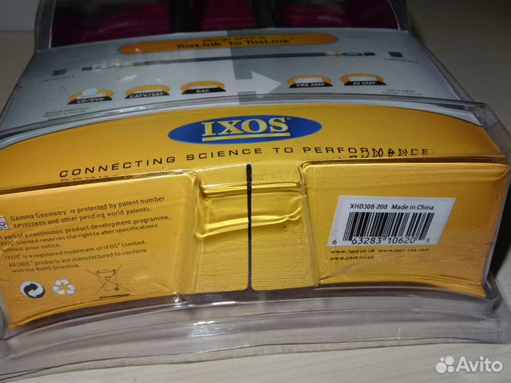 Ixos XHD308-200 Digital Optical Toslink to Toslink