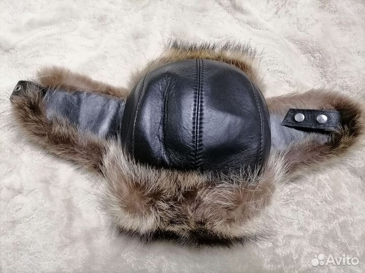 Шапка зимняя с мехом, для мальчика