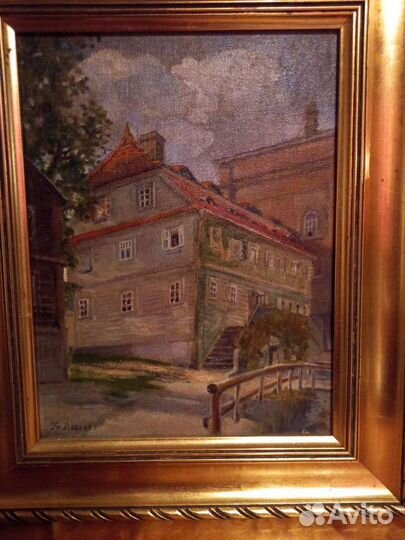 Антиквариат картина маслом на холсте