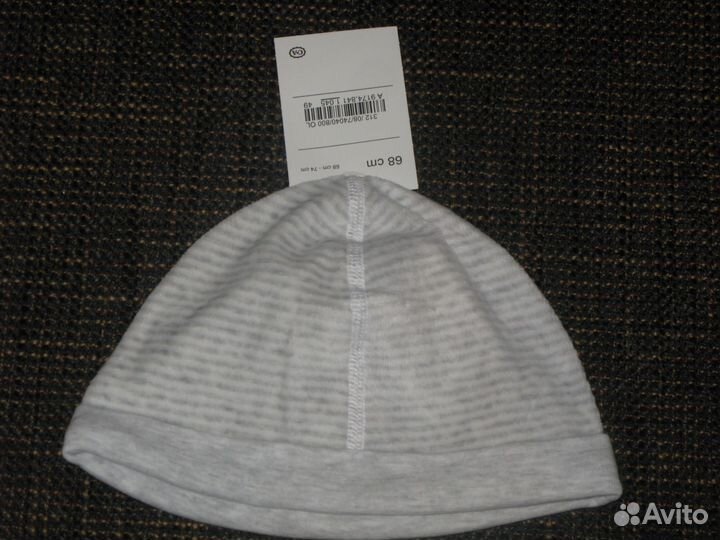 Новые фирменные шапочки кепочка 0-3-6 мес