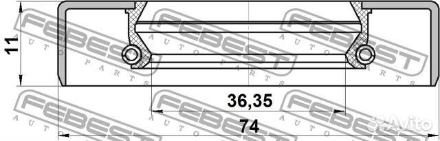Сальник привода 36.35x74x11x11