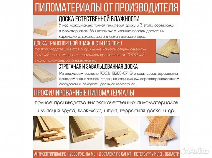 Имитация бруса : 20х146, сорт А, классик профиль, хвоя