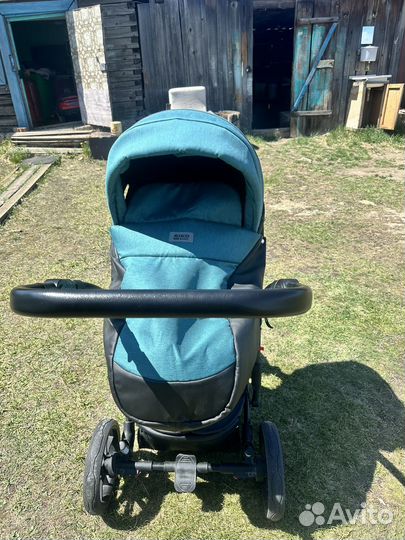 Коляска riko basic pacco 2 В 1 бирюзовый-черный