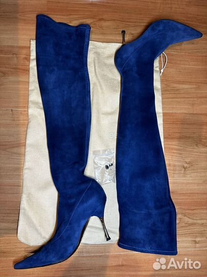 Сапоги женские замшевые 37.5
