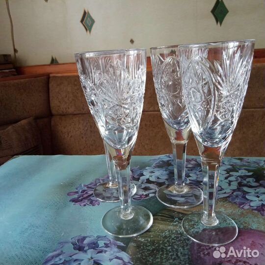 Фужеры хрустальные СССР, 4 шт