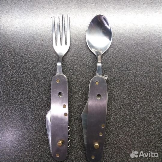 Туристический складной набор столовых приборов