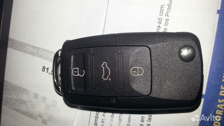 Выкидной ключ (корпус) 3 кнопки volkswagen