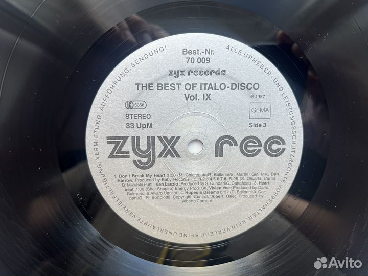 The Best Of Italo-Disco Vol. 9/ 2LP/NM+Germany1987