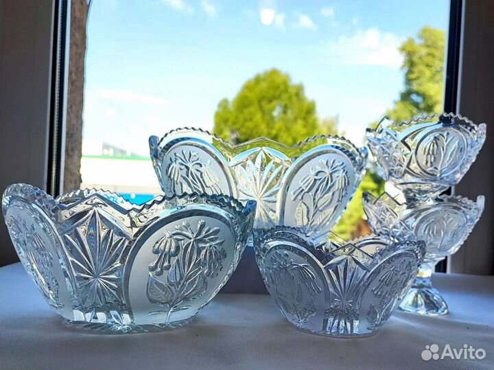 Набор Салатников хрусталь, СССР