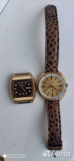 Позолоченные часы ссср(ракета, полёт, заря)