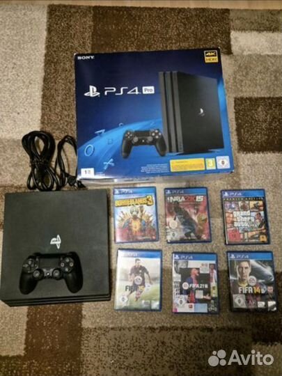 Sony playstation 4 PS4 pro 1tb с играми