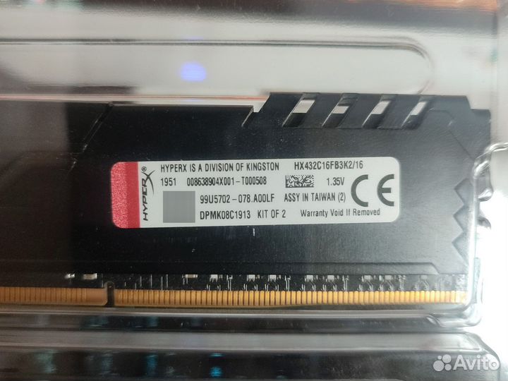 Оперативная память Hyper fury ddr4 2х8gb