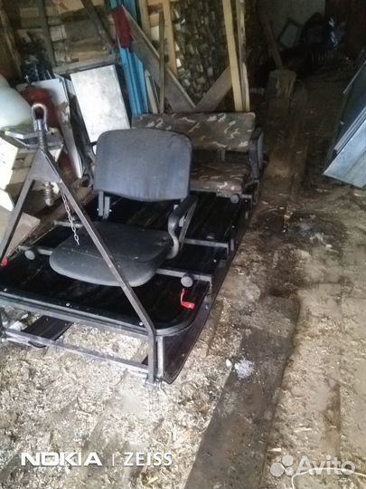 Сани волокуши с сиденьями для мотобуксировщика