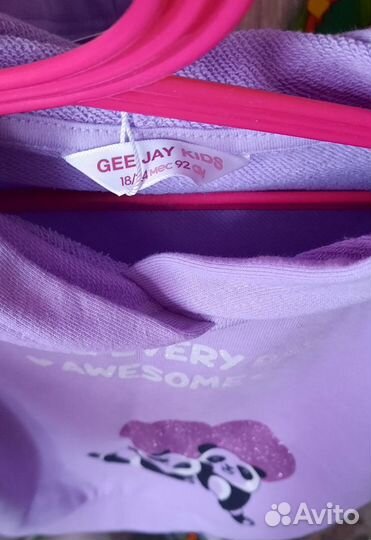 Толстовка для девочки новая сиреневая 92