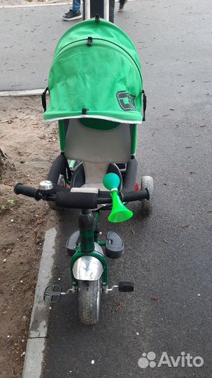 Детский велосипед с родительской ручкой бу