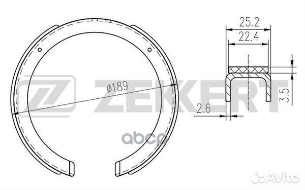 Колодки торм. бараб. задн. Mazda CX-7 07- Opel