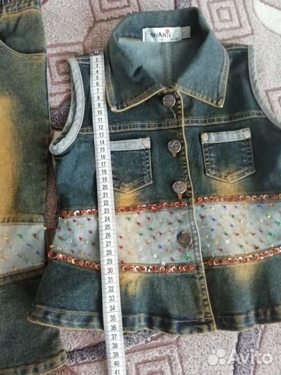 Джинсовый костюм на девочку