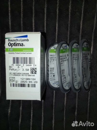 Линзы контактные