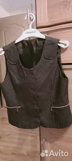 Жилетка школьная серая