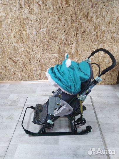 Детские санки коляска с колесами