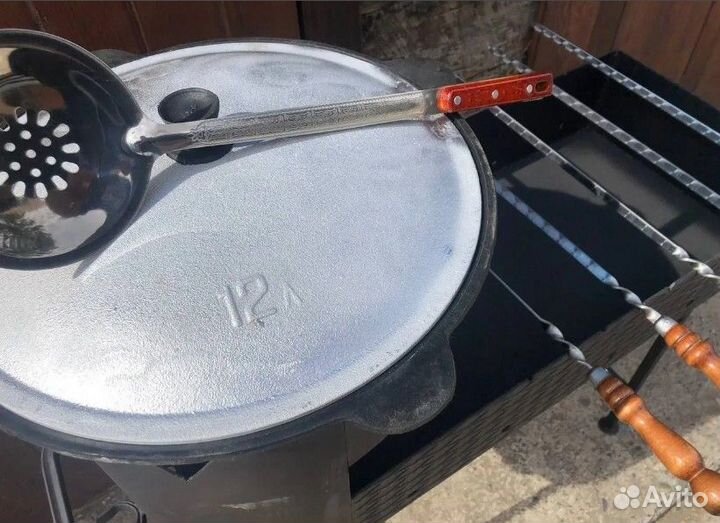 Мангал + казан 12 литров + шампура