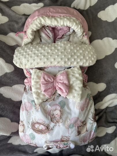 Комплект на выписку для девочки зимний