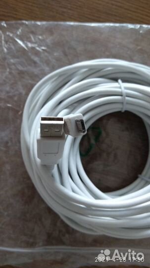 Кабель usb 2.0 - micro usb (15 метров)