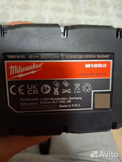 Оригинал Аккумулятор Milwaukee m18