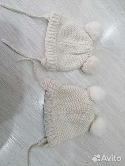 Демисезонные шапки Zara 50-52 см 2-3 года