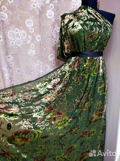 Ткань шелк панбархат натур 02