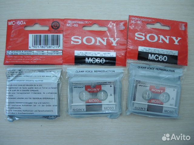 Аудио и микро кассеты sony. (новые)