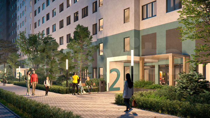 2-к. квартира, 50,6 м², 12/22 эт.