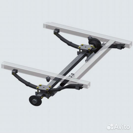 Ось для прицепа рессорная 750 кг мзса 817711.012